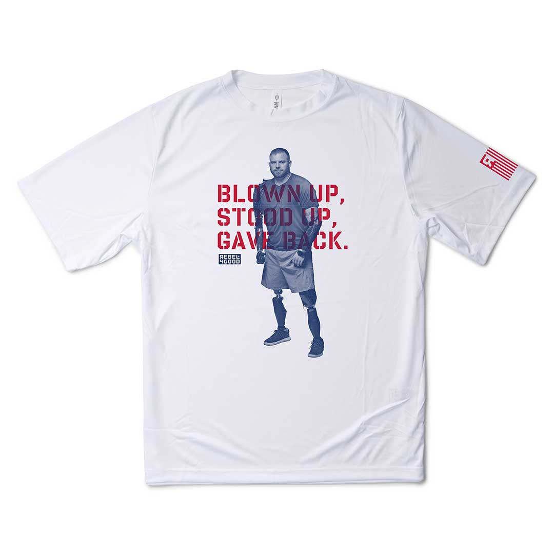 Blown Up, Stood Up, Gave Back Short Sleeve Performance Tee