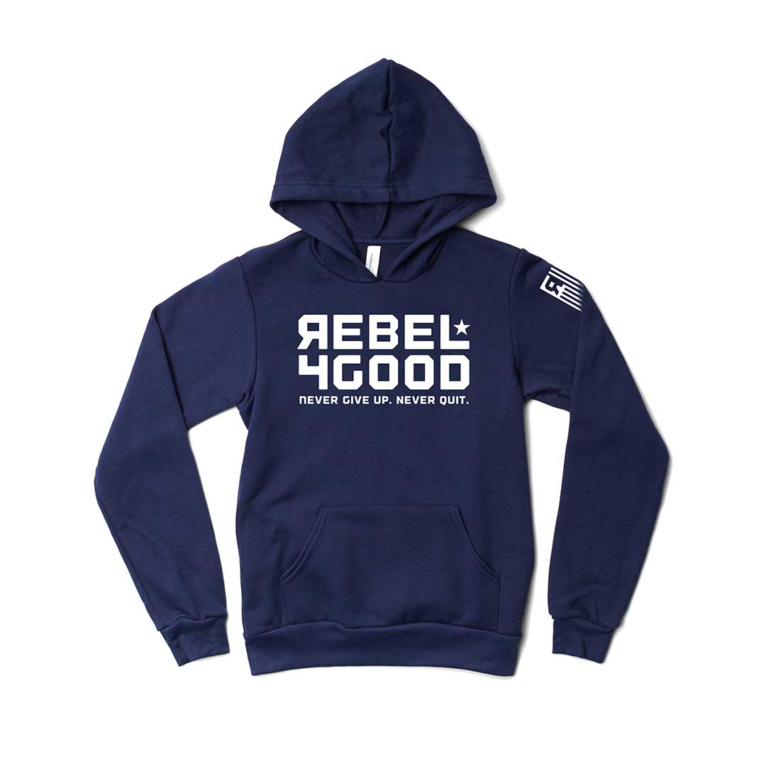 Rebel for Good Stacked Logo Unisex Youth Sweatshirt