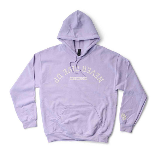 Chloe's Never Give Up Lilac Hoodie