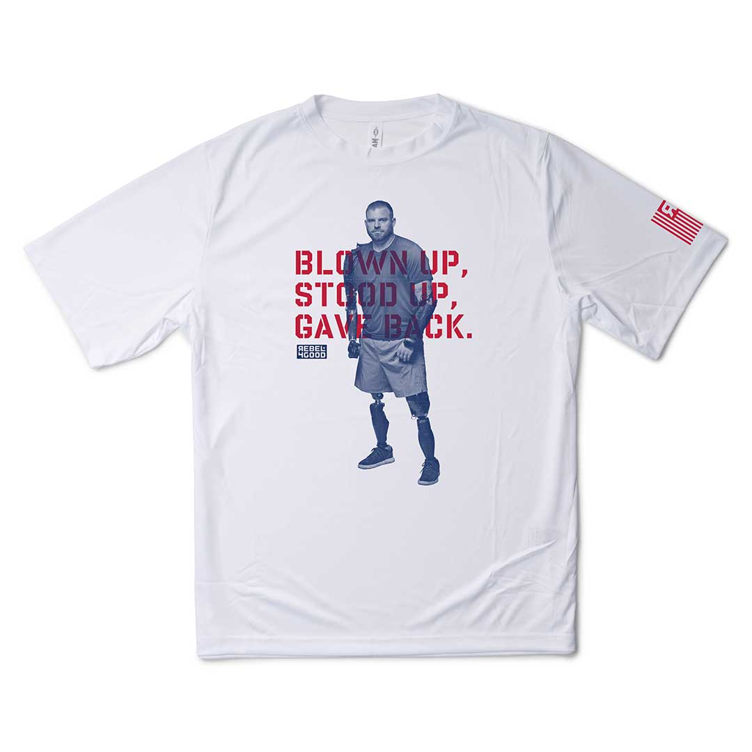 Blown Up, Stood Up, Gave Back Short Sleeve Performance Tee