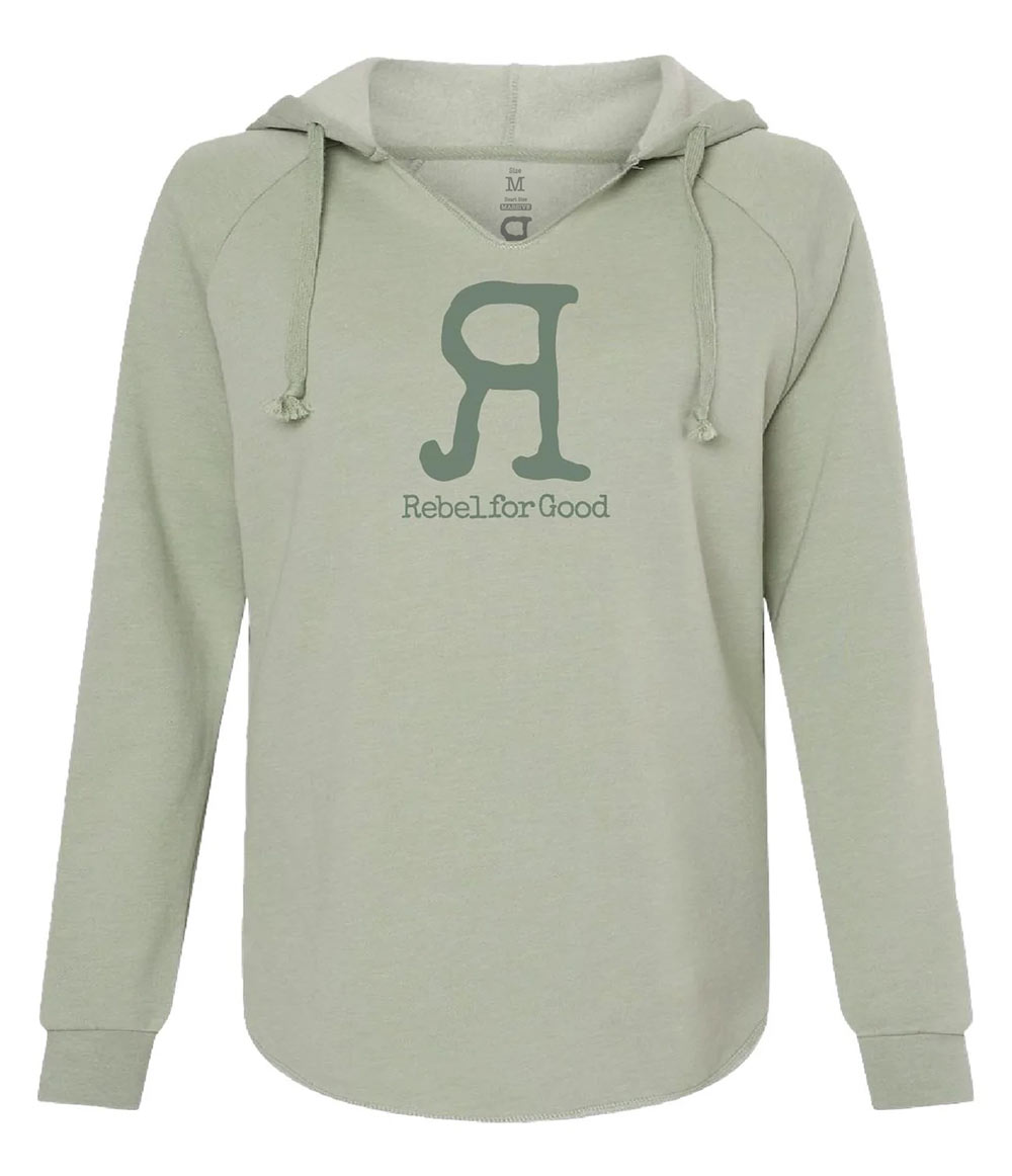 Ladies Sage Premium Wave Wash Hoodie