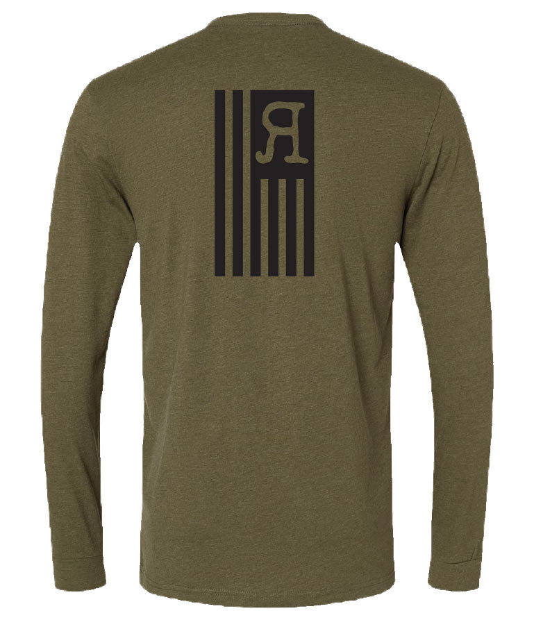 Rebel for Good Unisex Long Sleeve, Olive/Black